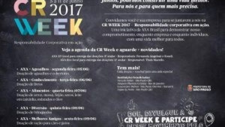 AXA Brasil Divulga Balanço da CR WEEK 2017