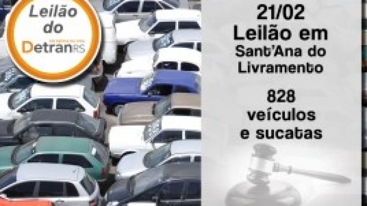 DetranRS promove leilão de veículos e sucatas em Santana do Livramento