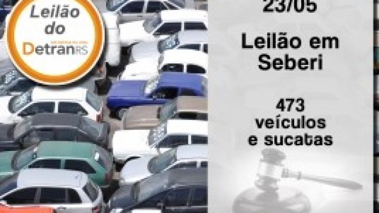 DetranRS promove leilão de veículos e sucatas em Seberi nesta quarta