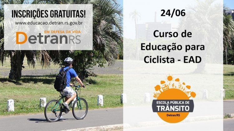 DetranRS abre inscrições para curso a distância de educação para ciclistas