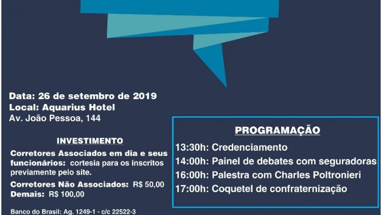 Dia 26 de setembro tem seminário regional de seguros, em santa Cruz do Sul