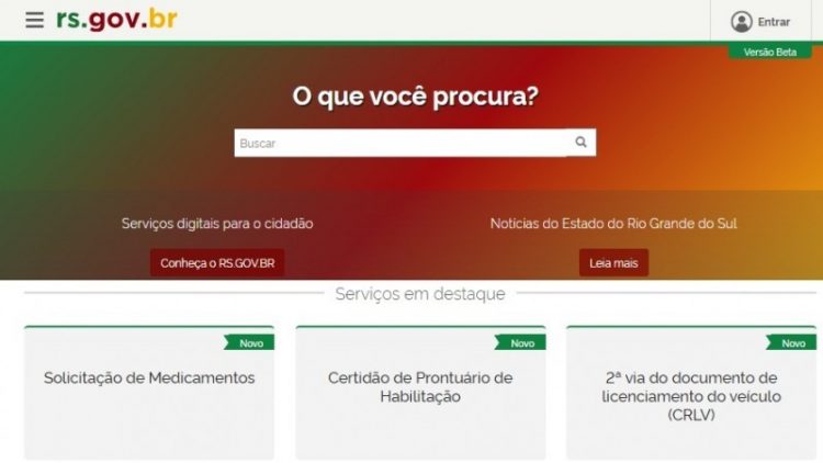 Governo do Estado disponibiliza novos serviços digitais no portal rs.gov.br